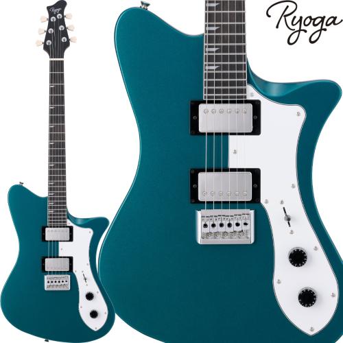 RYOGA SKATER Ocean Turquoise Blue エレキギター ハムバッカー ベイクドメイプルネックスケーター