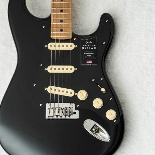 Fender Limited Edition American Ultra II Stratocaster Roasted Maple Neck Black【ギグバッグプレゼント】