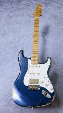 XOTiC XSC-2 Roasted Flame Maple Neck Heavy Aged ~Mercedes Blue Metallic~ 4040_2