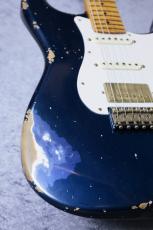 XOTiC XSC-2 Roasted Flame Maple Neck Heavy Aged ~Mercedes Blue Metallic~ 4040_3