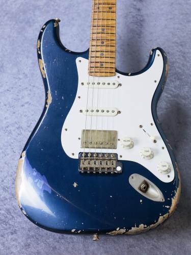 XOTiC XSC-2 5A Grade Roasted Flame Maple Neck ~Mercedes Blue Metallic ~ 4038