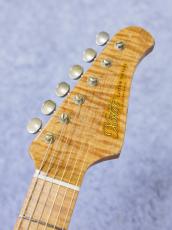 XOTiC XSC-2 5A Grade Roasted Flame Maple Neck ~Mercedes Blue Metallic ~ 4038_4