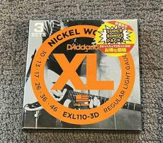 D'addario 【ボーナスパック】XL NICKEL EXL110-3DBP Regular Light【10-46/エレキギター弦/3セット】