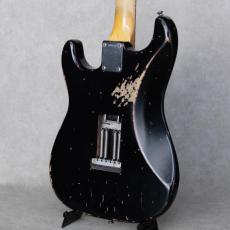 Fender Custom Shop MBS 1962 Stratocaster Heavy Relic Black Overlay Seminole Red Built by Jason Smith_6