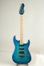 TOPROCK Guitars Tokyo ST-6G Custom Drop Top Quilt / Alder Trans Blue Burst_2