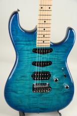 TOPROCK Guitars Tokyo ST-6G Custom Drop Top Quilt / Alder Trans Blue Burst_3