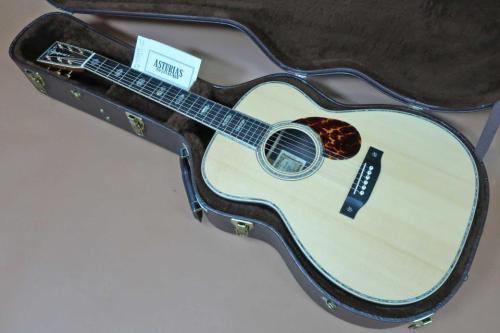 ASTURIAS EC-Emperor Jacaranda / Torch Head Inlay・ German Spruce Top・Solid Brazilian Rosewood Side and  Back・000-45 Style Mexican Shell Abalone Trim and Rosette and Bridge Inlay・Hexagons Inlay 　【With Original  