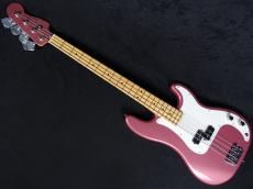 Fender Made In Japan Hybrid II Precision Bass Burgundy Mist Metallic with Matching Head_2