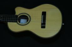 古林達郎 RT-02CW　#221072　松/インディアンローズウッド　2022年テナーウクレレ・エレアコ仕様_2