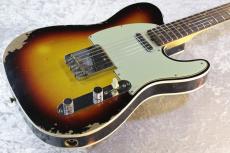 Fender Custom Shop 【漆黒指板個体】1960 Telecaster Custom Heavy Relic 3-Color Sunburst #CZ576807【3.36kg】_4