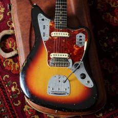 Fender 1962 Jaguar 3-Color Sunburst w/Brown Sunglasses Case_5