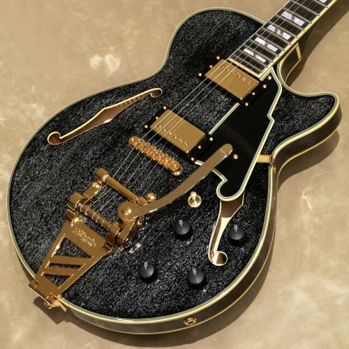 D'Angelico Excel Series Excel SS Shield Tremolo, Black Dog