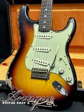 Fender Custom Shop Michael Landau 1968 Stratocaster 2024 Bleached 3Tone Sunburst Heavy Relic Dead Stock 3.42kg "Black Rosewood FB & Hand Wound PU"_2
