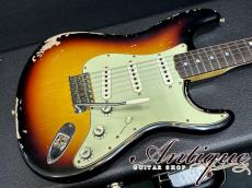 Fender Custom Shop Michael Landau 1968 Stratocaster 2024 Bleached 3Tone Sunburst Heavy Relic Dead Stock 3.42kg "Black Rosewood FB & Hand Wound PU"_4