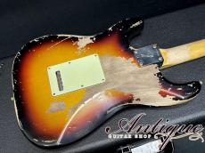 Fender Custom Shop Michael Landau 1968 Stratocaster 2024 Bleached 3Tone Sunburst Heavy Relic Dead Stock 3.42kg "Black Rosewood FB & Hand Wound PU"_5