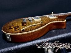 Don Grosh DG-193 Set Neck Semi-Hollow 2019 Tiger Eye Burst /Curved Top Flame Maple 3.33kg EX++ "Listed on Official HP"_6