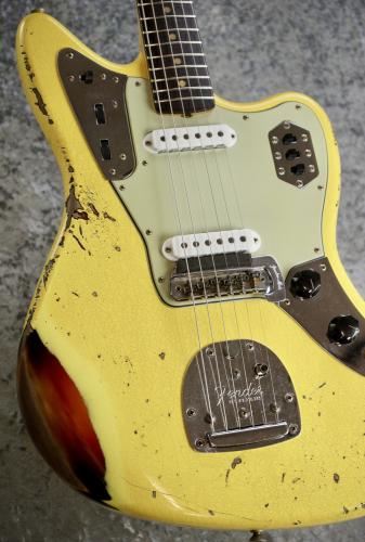 Fender Custom Shop 1962 Jaguar Heavy Relic / Super Aged Grafitti Yellow Over 3Color Sunburst [3.71kg]
