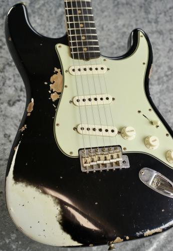 Fender Custom Shop 1960 Stratocaster Super Heavy Relic Aged Black/Olympic White [3.64kg]【オーダーモデル】
