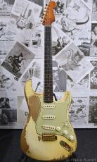 Fender Custom Shop MBS 1963 Stratocaster Heavy Relic -Aged Vintage White- by Dale Wilson 2024USED!!_2