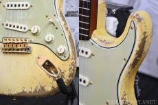 Fender Custom Shop MBS 1963 Stratocaster Heavy Relic -Aged Vintage White- by Dale Wilson 2024USED!!_8