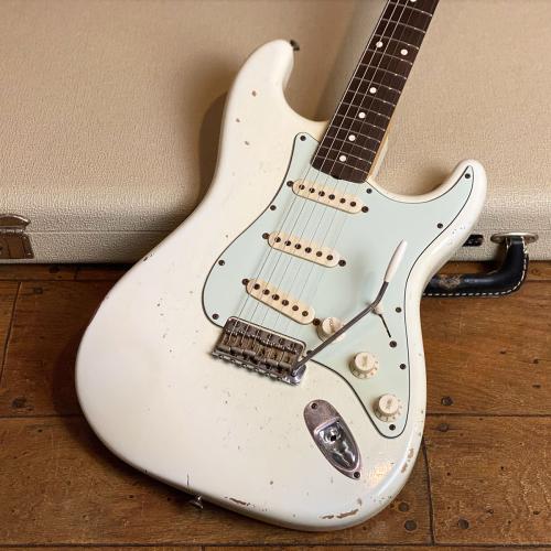 Fender Custom Shop MBS 1960 Stratocaster Relic Olympic White Brazilian Rosewood Fingerboard by Greg Fessler 2006