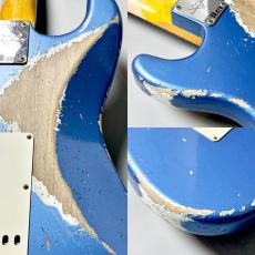 Fender Custom Shop 1960 Stratocaster Heavy Relic - Lake Placid Blue Over Olympic White [3.64kg] #CZ588181_8