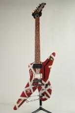 EVH Striped Series Shark Pau Ferro Fingerboard Burgundy with Silver Stripes 2021_2