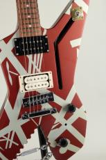 EVH Striped Series Shark Pau Ferro Fingerboard Burgundy with Silver Stripes 2021_11