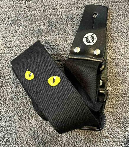 TENDER STRAP TS-2 AC ねこ シトリン (11月)【ギターストラップ】【刺繍ストラップ】