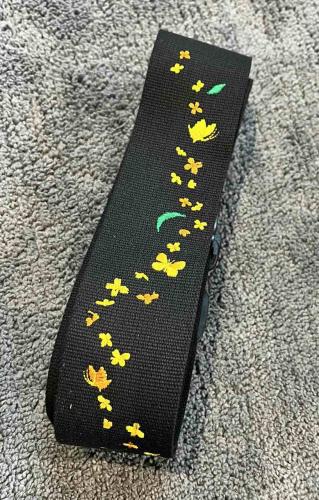 TENDER STRAP TS-2 AC キンモクセイ(ブラック)【ギターストラップ】【刺繍ストラップ】