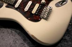 Red House 【漆黒指板】Kurosawa LTD Vintage PU Piccola S /SSH Alder/Rose Olympic White Medium Aged【25.25"】_4