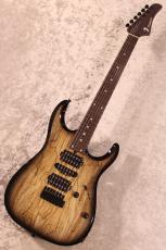 T's DST-Pro24  5A Spalted Maple / Ash 2P/ Beveled Cut  -Natural to Black Burst- #033281 【3.29kg】_2