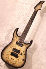 T's 【国産7弦】DST Pro-24 7st. 5A Burl Poplar / Ash 2P/ Beveled Cut -Natural to Black Burst-【3.57㎏】_2