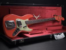 Fender Custom Shop 1963 Jazz Bass Journeyman Relic Aged Fiesta Red / Matching Head_2