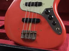 Fender Custom Shop 1963 Jazz Bass Journeyman Relic Aged Fiesta Red / Matching Head_8