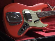 Fender Custom Shop 1963 Jazz Bass Journeyman Relic Aged Fiesta Red / Matching Head_10