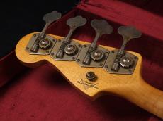 Fender Custom Shop 1963 Jazz Bass Journeyman Relic Aged Fiesta Red / Matching Head_12