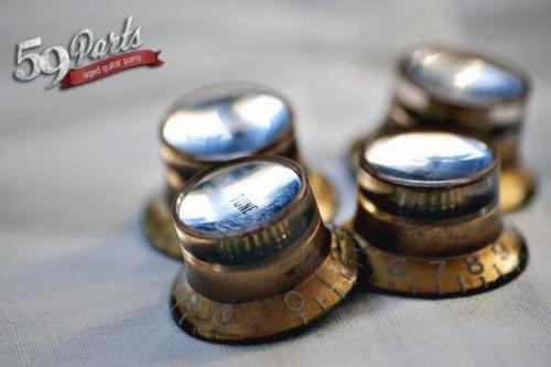 59PARTS Gibson Top Hat Reflector Knobs gold/silver/ノブ/ビンテージパーツ/全国一律送料無料