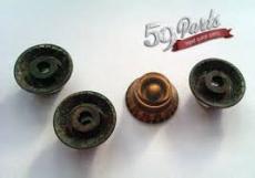 59PARTS SET OF 4 AGED RELIC GIBSON TOP HAT BELL KNOBS LES PAUL GOLD US SIZE/ノブ/ビンテージパーツ/全国一律送料無料_5