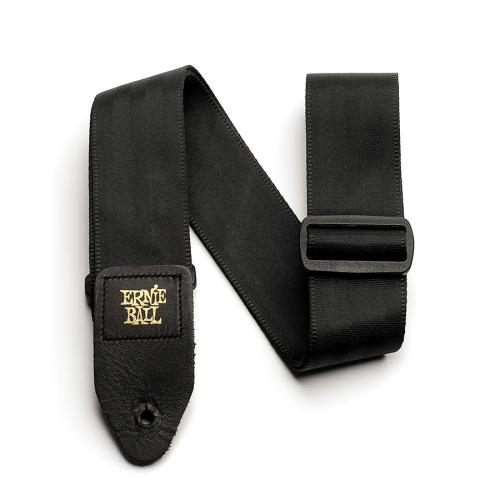 ERNIE BALL 2" SEATBELT WEBBING STRAP - BLACK ストラップ P04139
