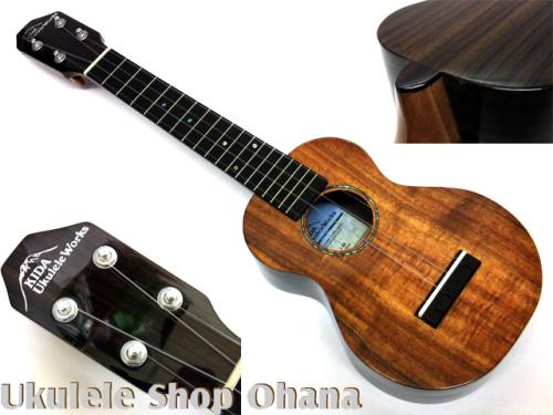 KIDA UkuleleWorks ソプラノロングネック ハワイアンコア/インディアンローズウッド #148