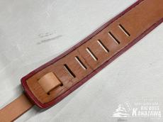 clef de fa ハンドメイド 本革  ストラップ レザーカービング ひまわり_3