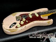 Fender Custom Shop LTD Series 1962 Stratocaster HSS 2021 Shell Pink Heavy Relic w/HW-PU & Black RWFB "Dead Stock Mint"_6