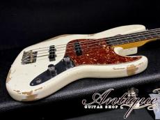 Fender Custom Shop 1960 Jazz Bass 2020 Olympic White Heavy Relic /C-Stack Knob w/HW-PU & Dark RW-FB "Dead Stock Mint"_6
