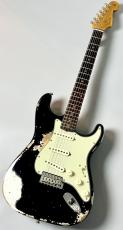 Fender Custom Shop  1960 Stratocaster  Heavy Relic Aged Black/Olympic White [ 3.56kg] #CZ588262_2