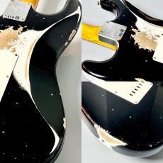 Fender Custom Shop  1960 Stratocaster  Heavy Relic Aged Black/Olympic White [ 3.56kg] #CZ588262_8