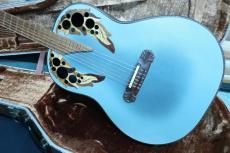 Ovation Super Adamas 1687-8 / Blue・Deep Bowl・Non Cutaway・Double Adamas Epaulet・Clear guard・Graphite Top・Lyrachord Side and Back・Wood knob・Mono and Stereo out 【With Original Brown Case】 1984年製_2