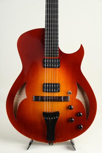 Marchione Guitars Semi-Hollow Rosewood Bridge and Ebony Tailpiece Spruce Top&Figured Maple Back