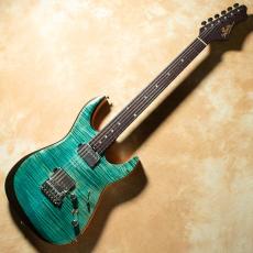 infinite Trad Fullsize Dinky ST Lami Flame Maple Top/Wenge Neck Denim Blue