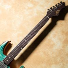infinite Trad Fullsize Dinky ST Lami Flame Maple Top/Wenge Neck Denim Blue_3